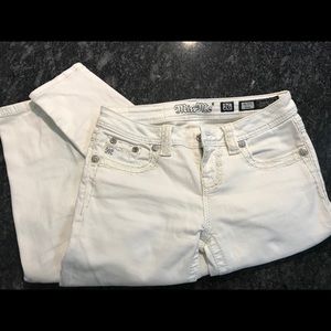 White miss me jeans
